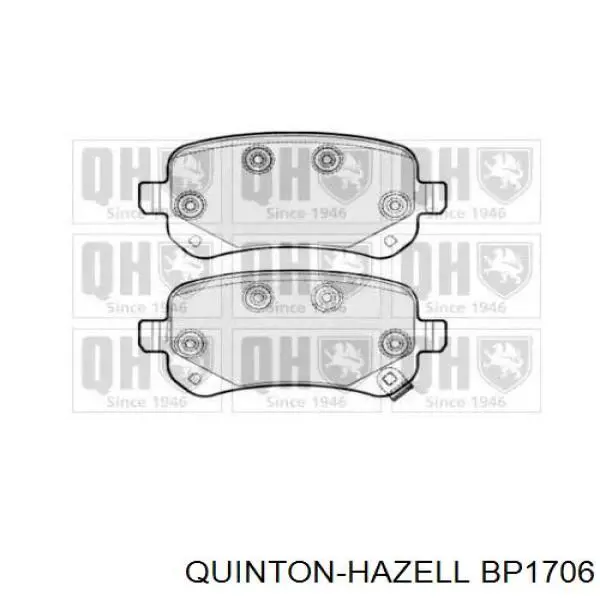 Задние тормозные колодки BP1706 QUINTON HAZELL