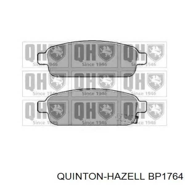BP1764 QUINTON HAZELL задние тормозные колодки