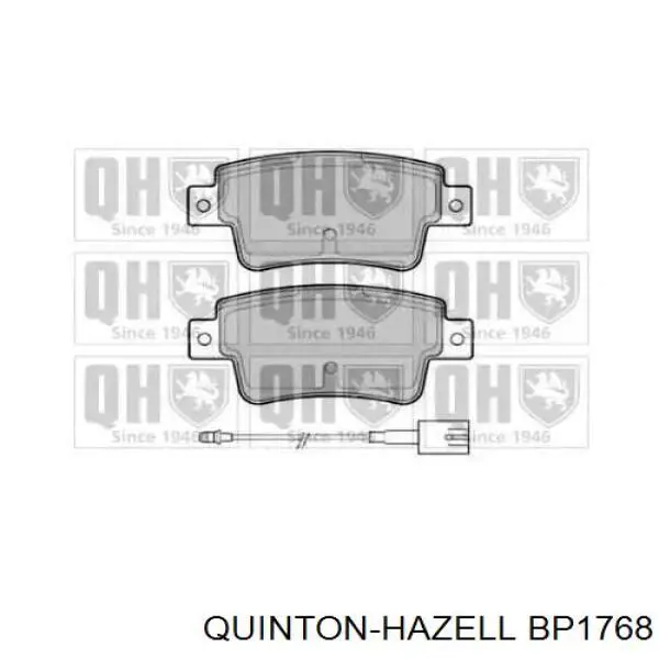 BP1768 QUINTON HAZELL задние тормозные колодки