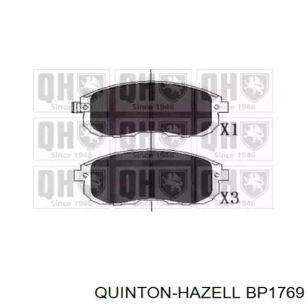 Задние тормозные колодки BP1769 QUINTON HAZELL