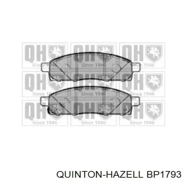 Передние тормозные колодки BP1793 QUINTON HAZELL