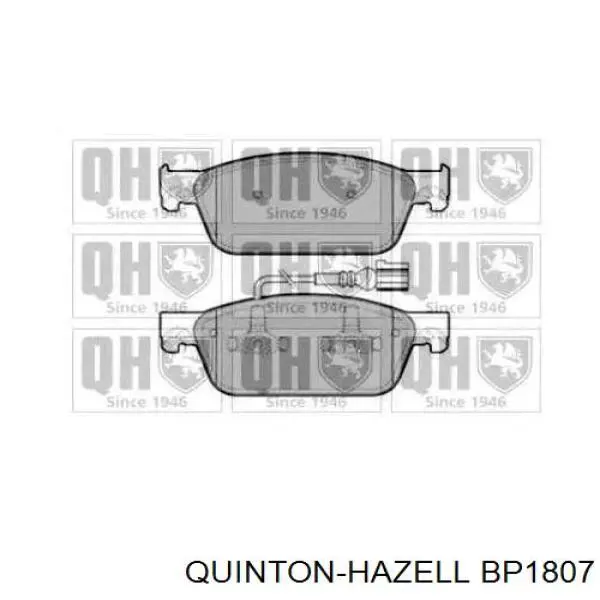 Передние тормозные колодки BP1807 QUINTON HAZELL