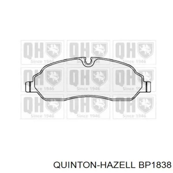 Передние тормозные колодки BP1838 QUINTON HAZELL