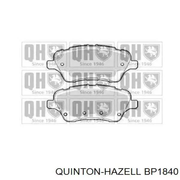 Передние тормозные колодки BP1840 QUINTON HAZELL