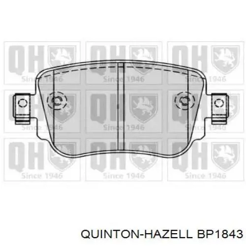 Задние тормозные колодки BP1843 QUINTON HAZELL