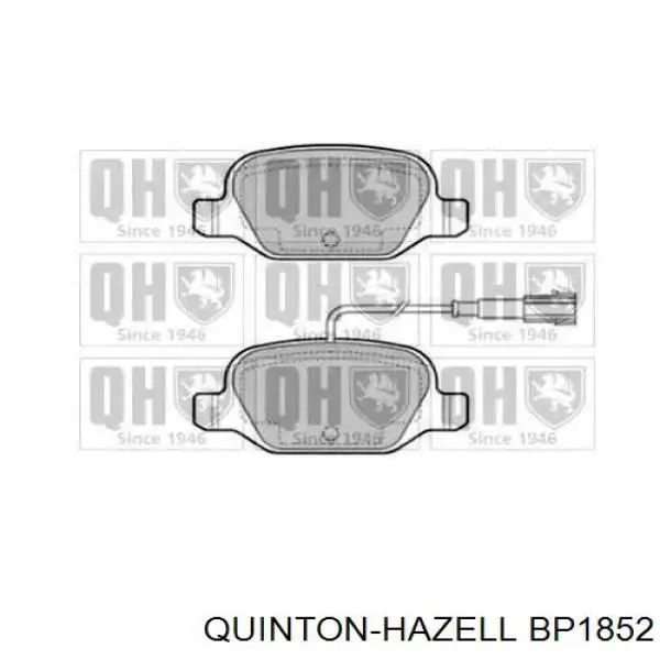 BP1852 QUINTON HAZELL передние тормозные колодки