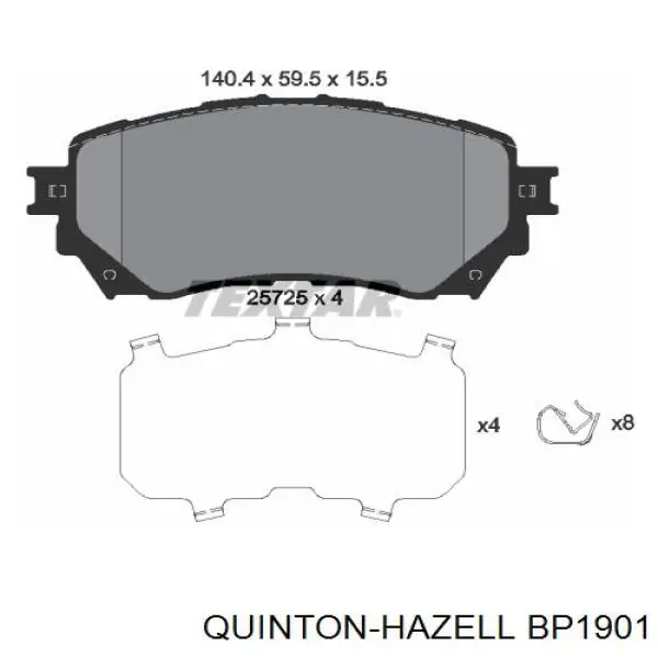 Купить BP1901 QUINTON HAZELL Колодки тормозные