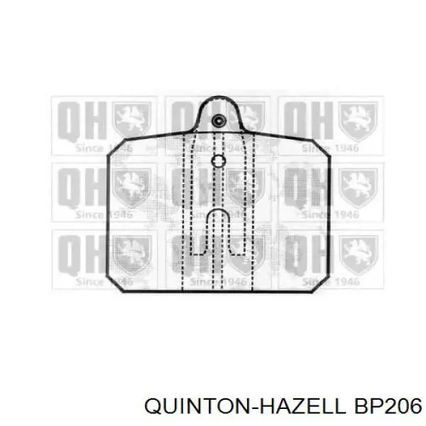 BP206 QUINTON HAZELL колодки тормозные передние дисковые