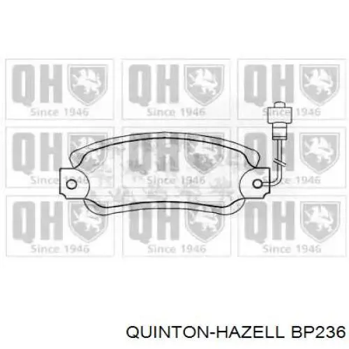 Передние тормозные колодки BP236 QUINTON HAZELL