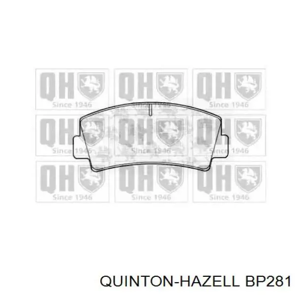 Передние тормозные колодки BP281 QUINTON HAZELL