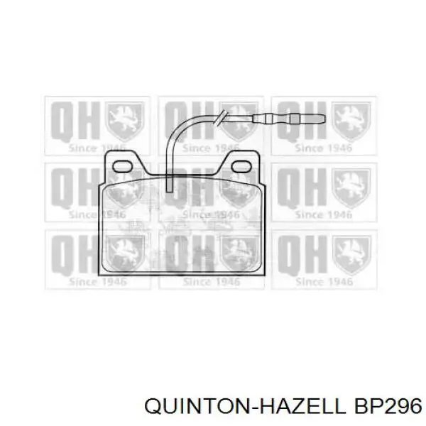 BP296 QUINTON HAZELL колодки тормозные задние дисковые