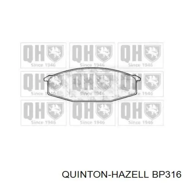 BP316 QUINTON HAZELL передние тормозные колодки