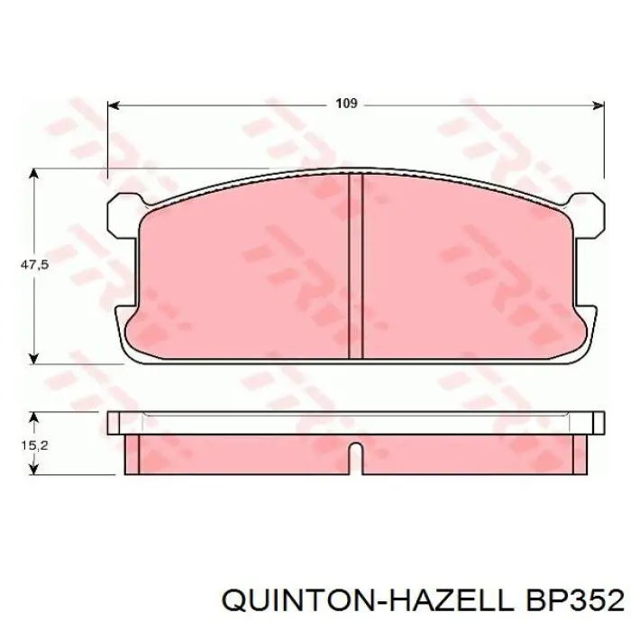 Колодки QUINTON HAZELL BP352 цена, от 12.67 USD
