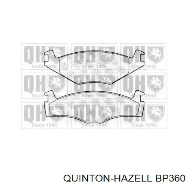 BP360 QUINTON HAZELL Колодки передние