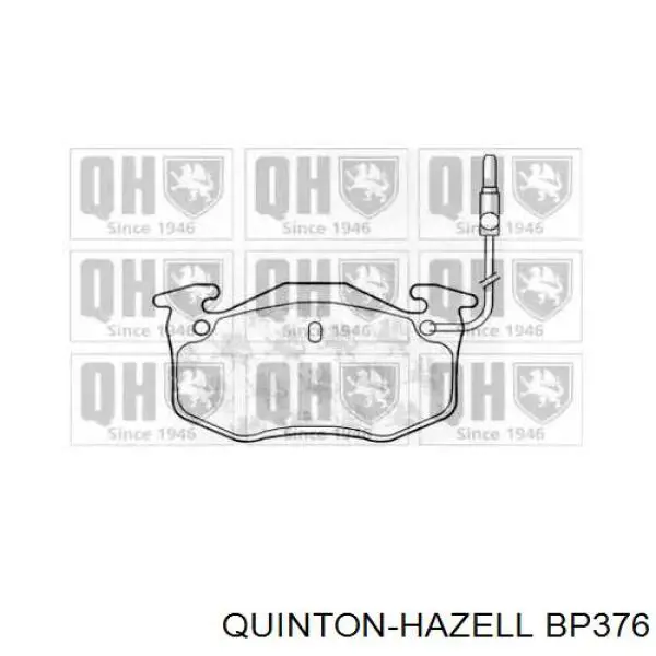 Передние тормозные колодки BP376 QUINTON HAZELL