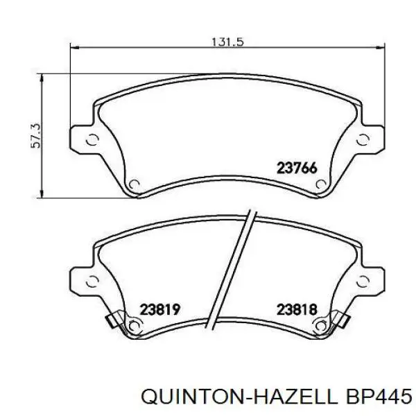 Тормозные колодки QUINTON HAZELL BP445