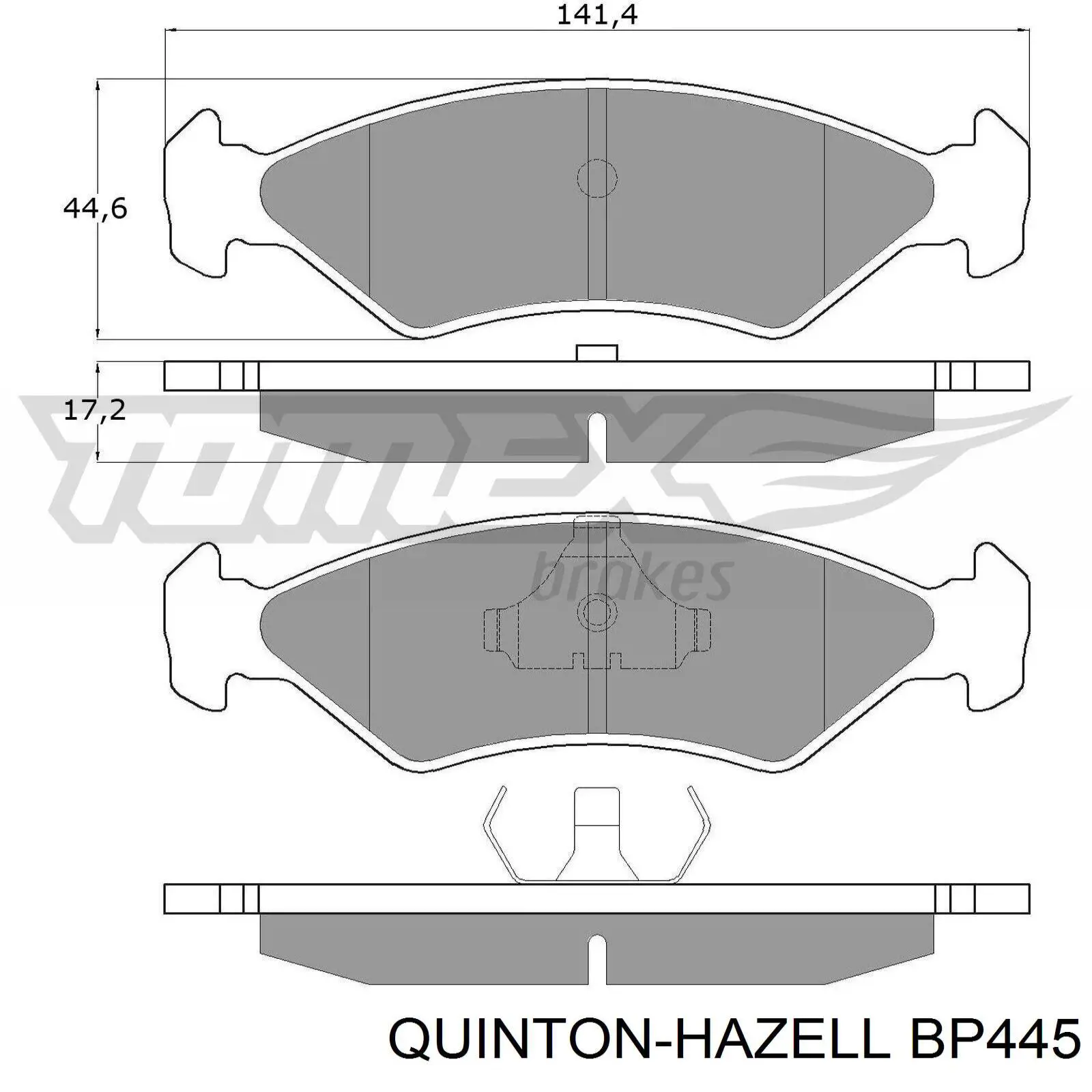 Купить BP445 QUINTON HAZELL Колодки тормозные