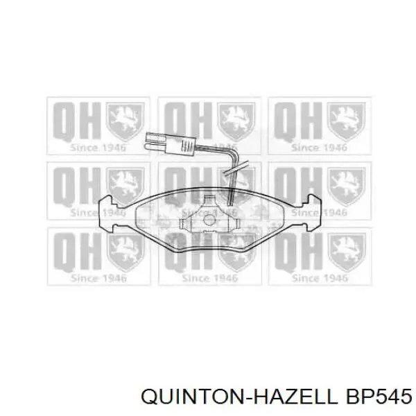 Передние тормозные колодки BP545 QUINTON HAZELL