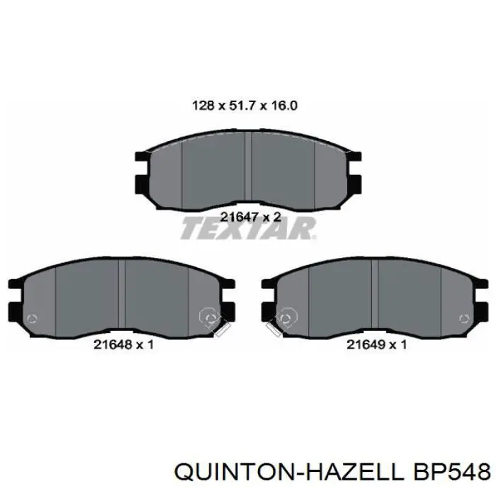 Тормозные колодки QUINTON HAZELL BP548