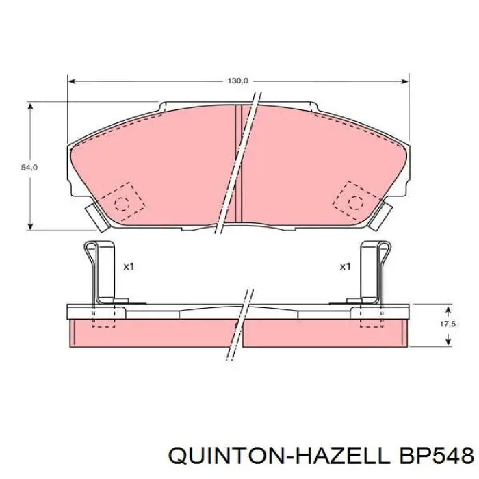Колодки QUINTON HAZELL BP548 цена, от 12.88 USD