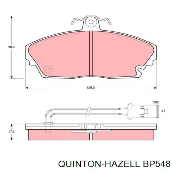 Купить BP548 QUINTON HAZELL Колодки тормозные