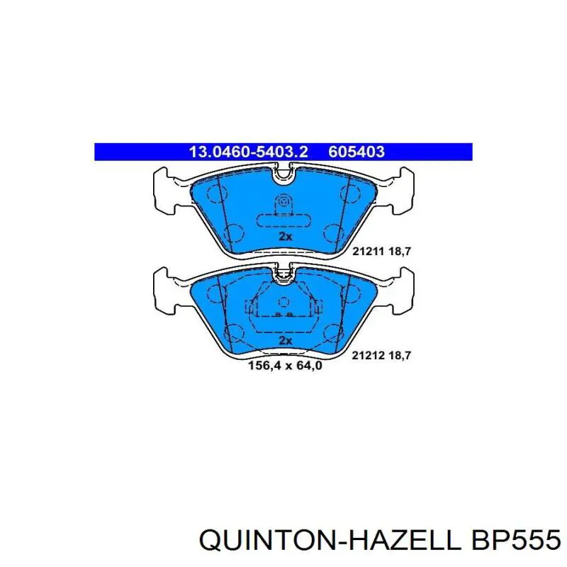 Передние тормозные колодки ADJ134235 Blue Print