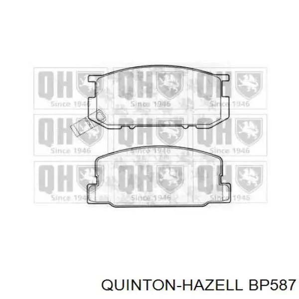 Передние тормозные колодки BP587 QUINTON HAZELL