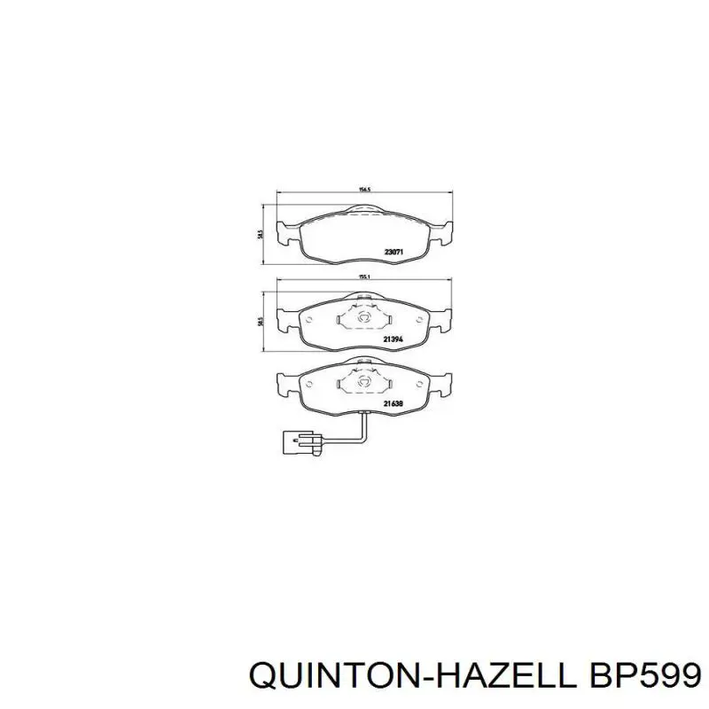 Передние тормозные колодки 93VX2K021AA Ford