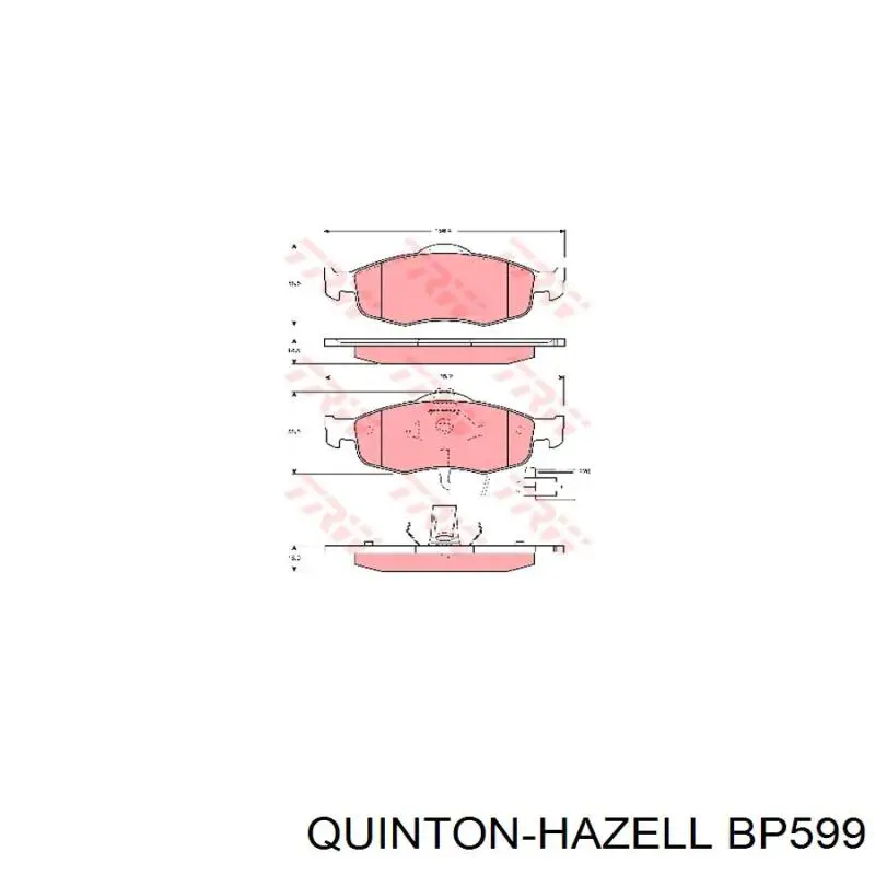 Колодки QUINTON HAZELL BP599 цена, от 18.14 USD