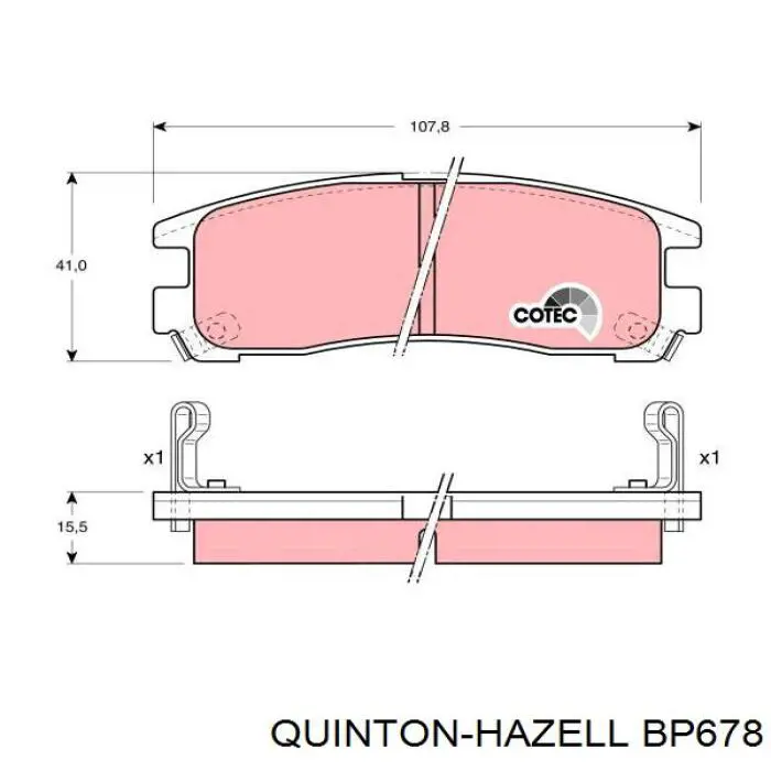 Задние тормозные колодки BP678 QUINTON HAZELL