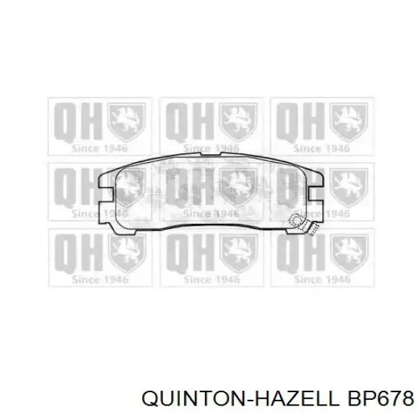 BP678 QUINTON HAZELL Колодки тормозные дисковые комплект
