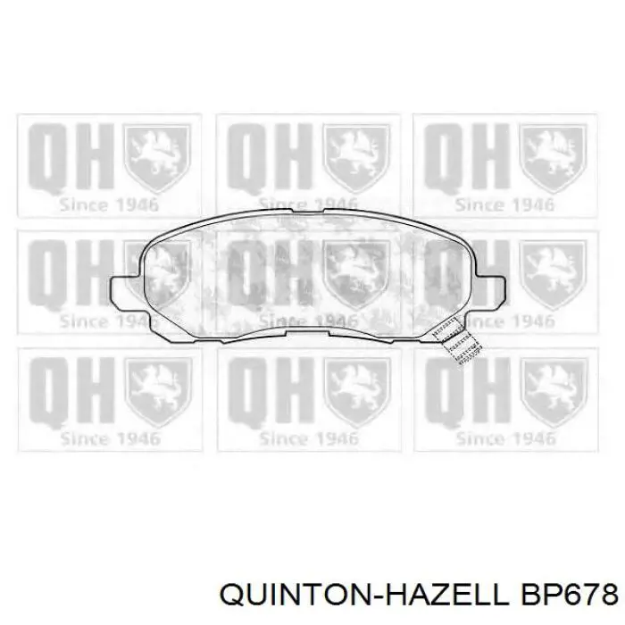 BP678 QUINTON HAZELL Колодки тормозные дисковые комплект