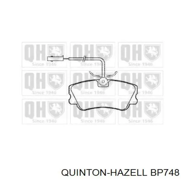 Передние тормозные колодки BP748 QUINTON HAZELL