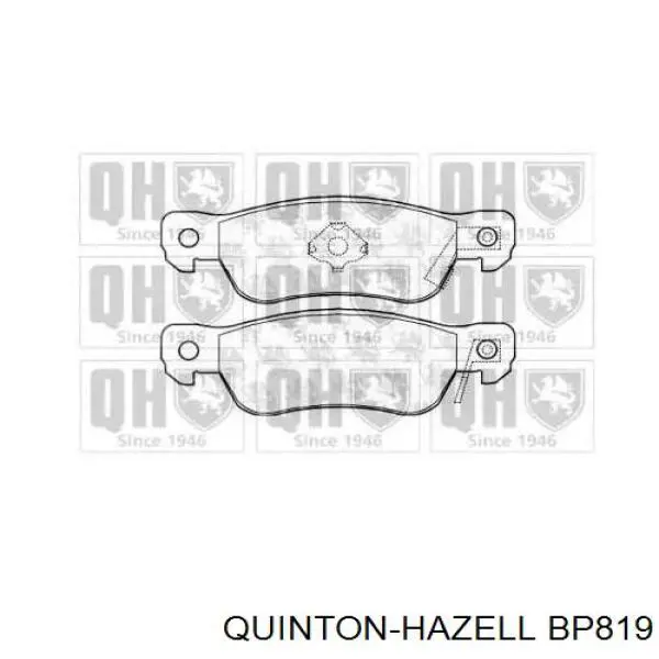 Задние тормозные колодки BP819 QUINTON HAZELL