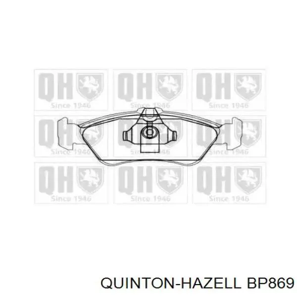 BP869 QUINTON HAZELL колодки тормозные задние дисковые
