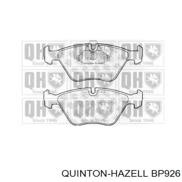 BP926 QUINTON HAZELL передние тормозные колодки