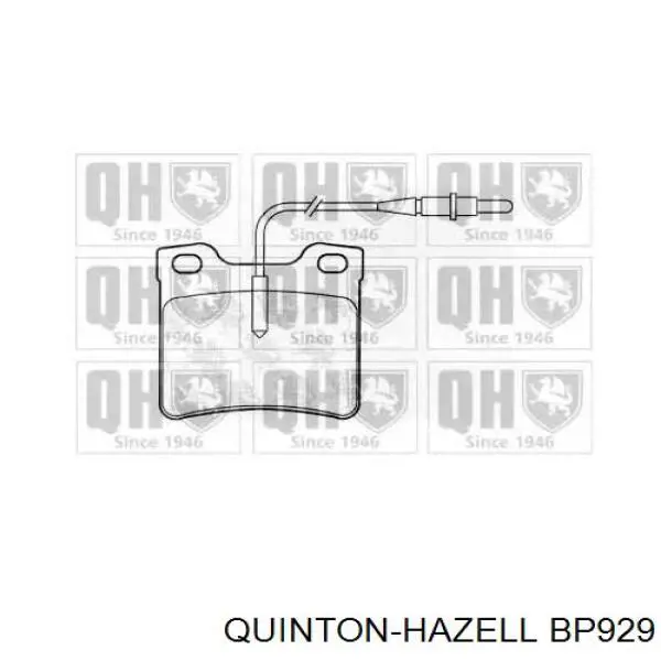Колодки тормозные задние дисковые QUINTON HAZELL BP929