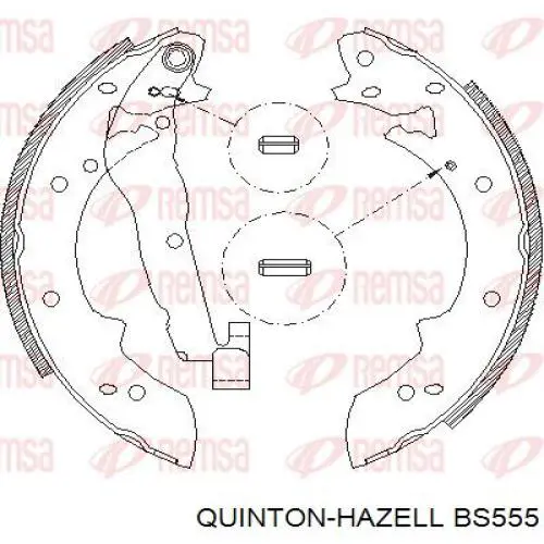 Колодки тормозные задние барабанные QUINTON HAZELL BS555