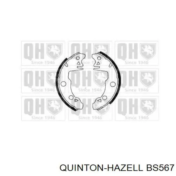 Задние барабанные колодки BS567 QUINTON HAZELL