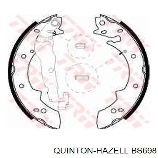 BS698 QUINTON HAZELL задние барабанные колодки