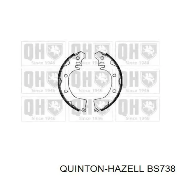 Задние барабанные колодки BS738 QUINTON HAZELL