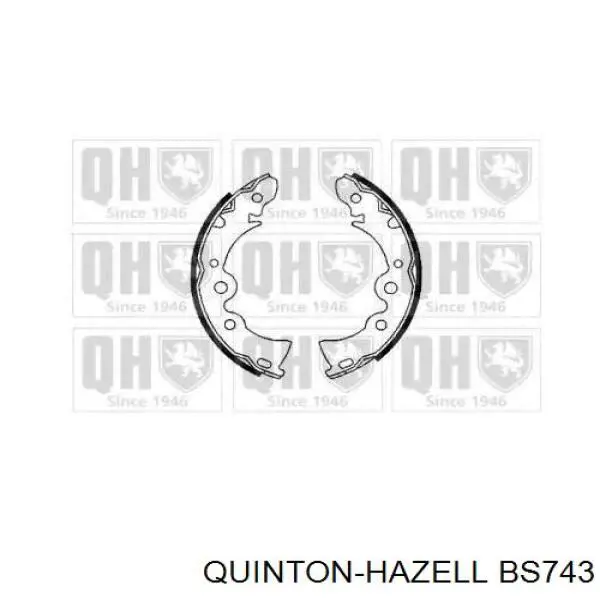 Задние барабанные колодки BS743 QUINTON HAZELL