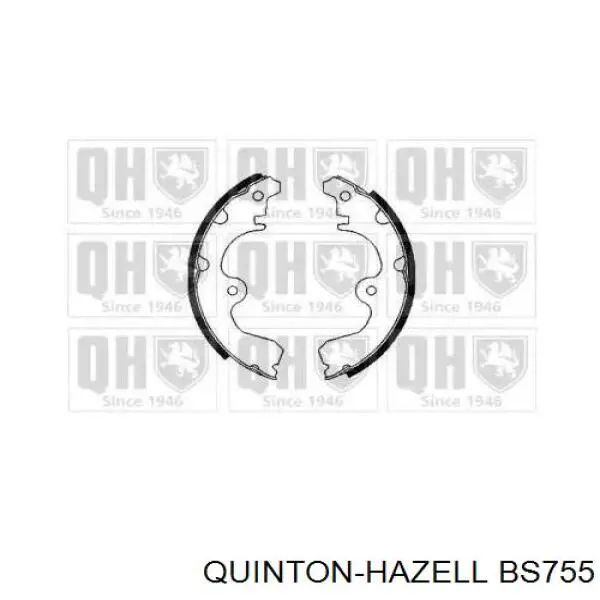 Задние барабанные колодки BS755 QUINTON HAZELL