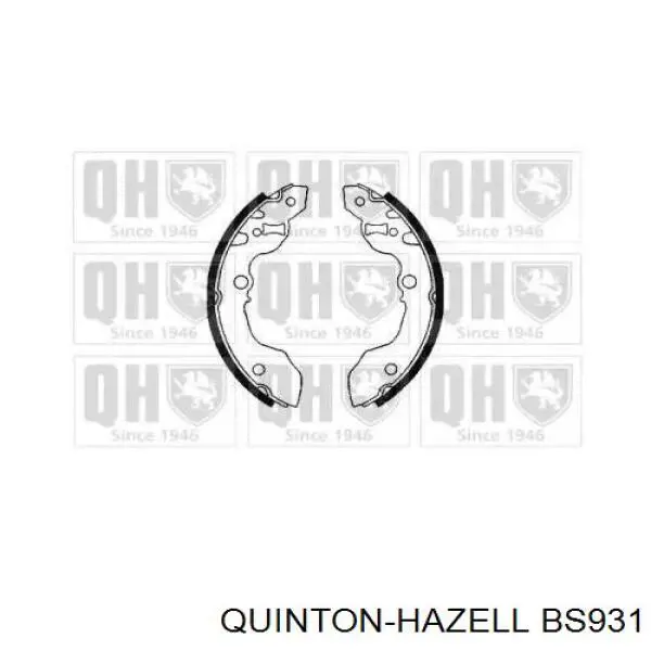 Задние барабанные колодки BS931 QUINTON HAZELL