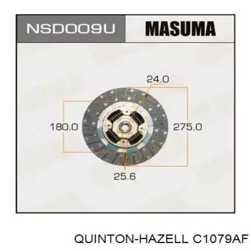 Диск сцепления QUINTON HAZELL C1079AF цена, от 44.77 USD