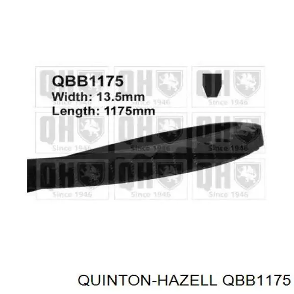 QBB1175 QUINTON HAZELL Поликлиновый ремень