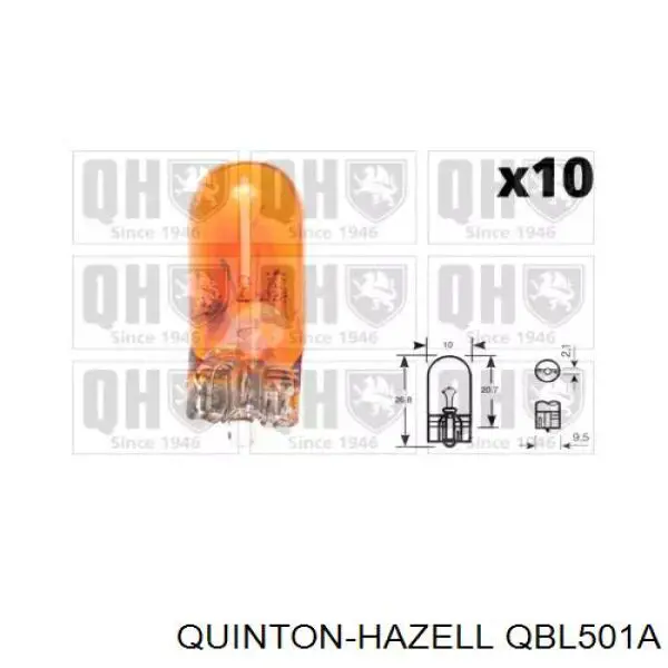 Лампочка переднего габарита QBL501A QUINTON HAZELL