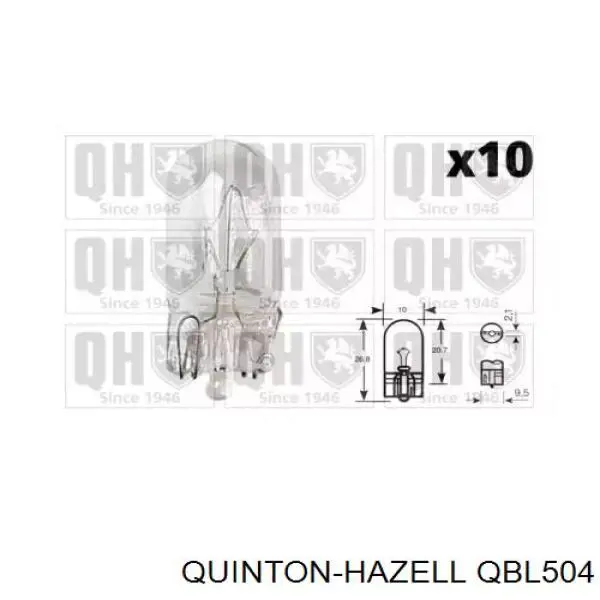 QBL504 QUINTON HAZELL лампочка плафона освещения салона/кабины