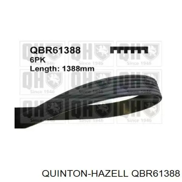 QBR61388 QUINTON HAZELL ремень генератора