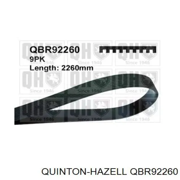 QBR92260 QUINTON HAZELL ремень генератора